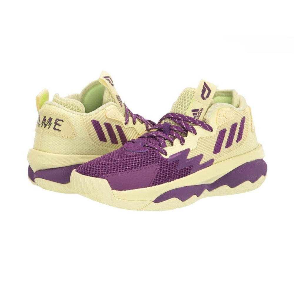 Adidas Dame 8 Men's Athletic Sneaker Basketball Shoe Yellow Purple  GY0383 Sz 10 - Picture 7 of 7
